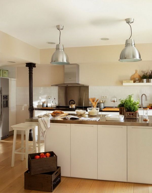 retro white kitchen | Retro Kitchen Design Along with Industrial .