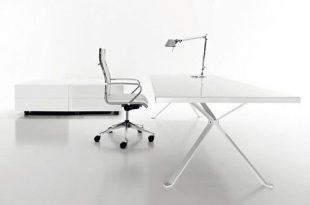 Minimalist White Office Desk. #whiteofficefurniture | Office .
