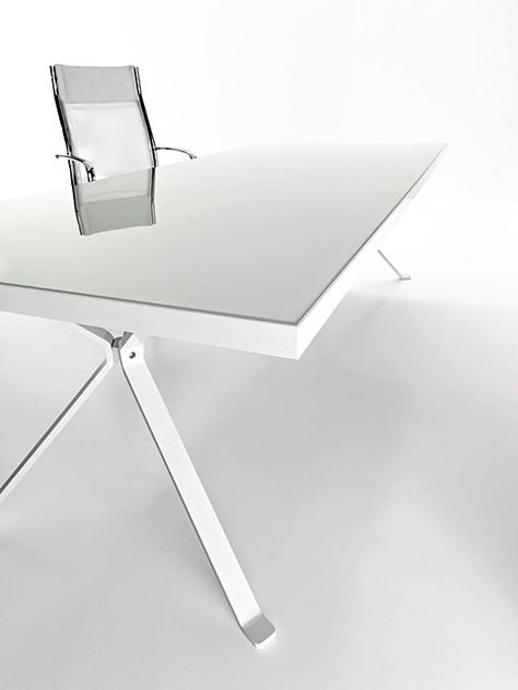 Revo Minimalist White Desk by Manebra | DigsDigs | Office .