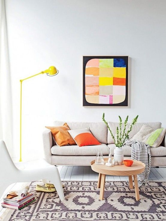 Rock The Colors: 32 Neon Home Décor Ideas | Decoracion de living .