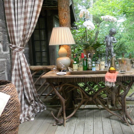 Rustic Porch Design With Hunters Retreat Touches