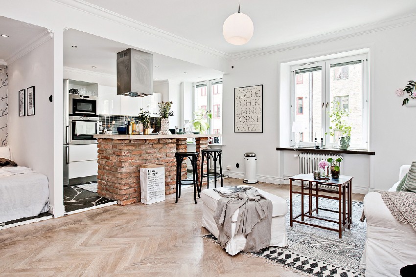One-room Apartment Kept Spacious By A Scandinavian Desi