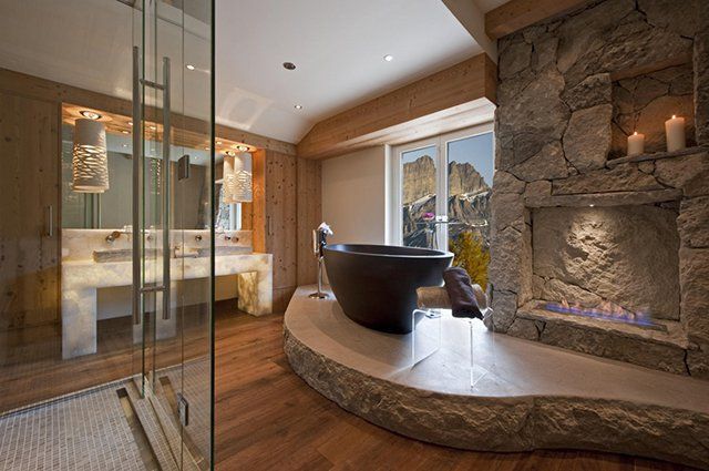 19 Astonishing & Cozy Bathrooms Design Ideas With Fireplace .