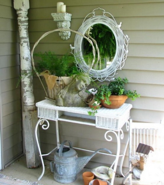 Shabby Chic Terrace Design With Victorian Charm - DigsDi