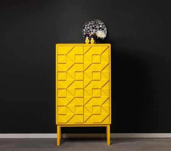 Inspiring Sideboards Of Bright Juicy Colours | Yellow furniture .