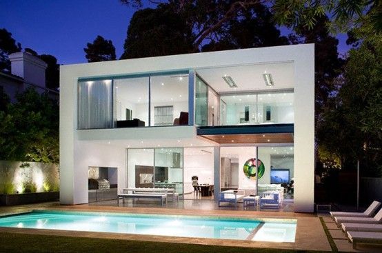 Simple Modern House With Amazingly Comfy Interior | Pool house .