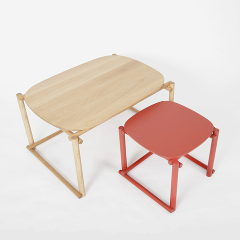Simple Nesting Tables With The Interlocking Wooden Bars Aina by Foundry