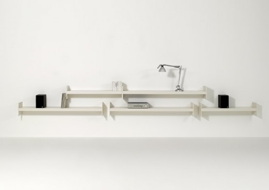 Simple Shelf System That Offers A Lot Of Room For Books - Wink by .