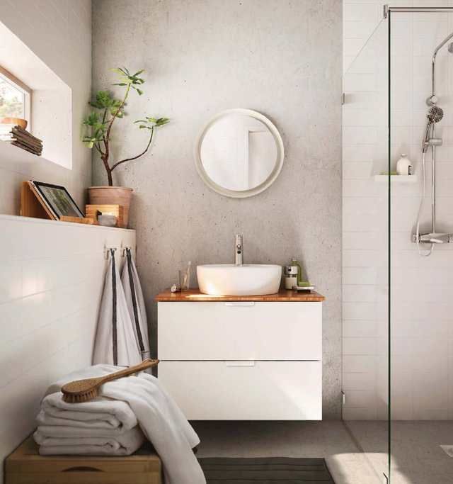Godmorgon washstand with countertop, €265. The style of this white .