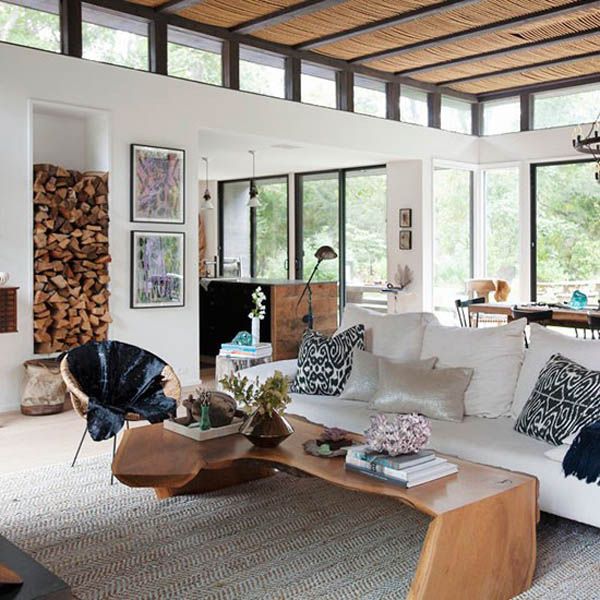 A modern-rustic beach house in The Hamptons, NY | Rustic living .