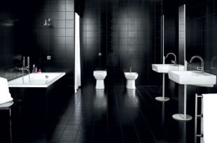 Simply Beautiful Completely Black Bathroom - DigsDi