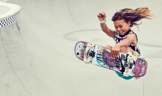 The 11-Year-Old Girl Taking Skateboarding By Sto