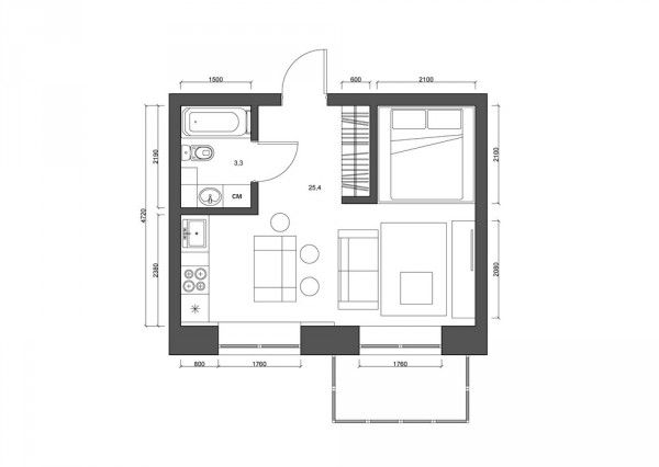 4 Super Tiny Apartments Under 30 Square Meters [Includes Floor .