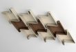 Smart Minimalist Shelves In Houndstooth Shape - DigsDi
