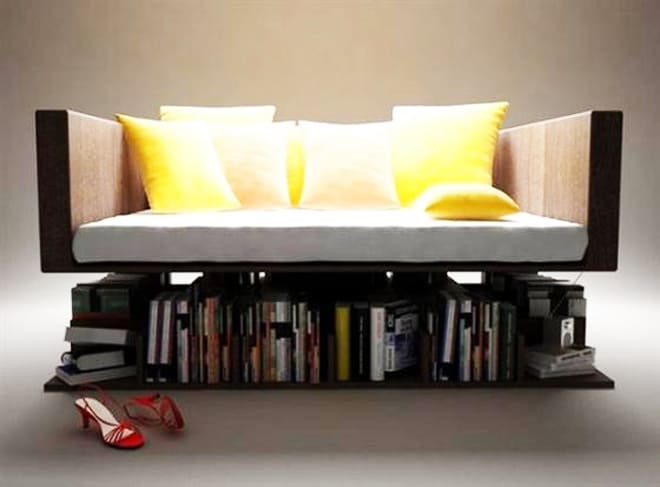 Contemporary Stylish Sofa Seat Levitating Above Boo