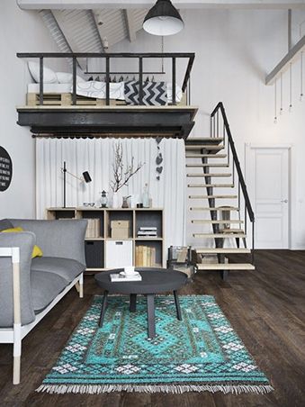 6 Cozy Loft Rooms from Pinterest | Tiny loft, Loft spaces, Loft sty
