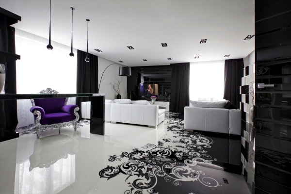 The impressive project Begovaya – a modern apartment in black and .