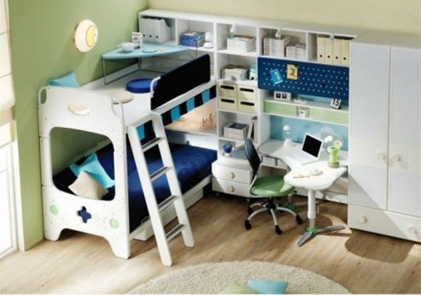 Cool Bunk Beds | Cool Blue Bunk bed (With images) | Cool bunk beds .