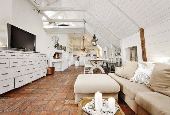 Stunning Attic Apartment In Modern And Shabby Chic Styles | Attic .