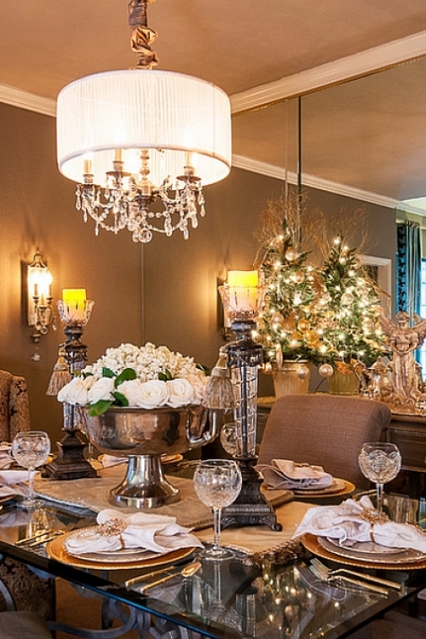 Stunning Dining Room Decked Christmas Design Saj Designs .