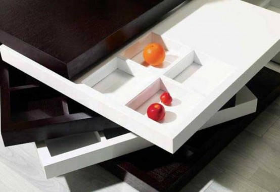 Stylish And Multifunctional Coffee Table With Hidden Compartments .