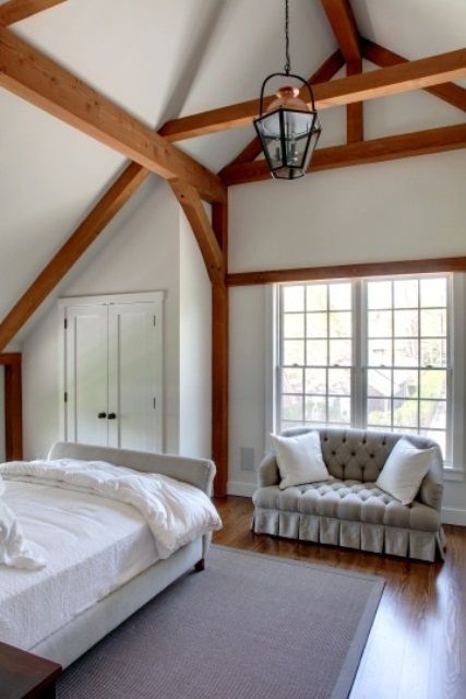 36 Rustic Barns Bedroom Design Ideas | Yankee barn homes, Bedroom .