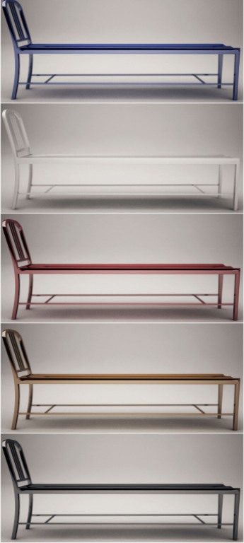 Stylish Bench - Re-Edition Of Navy Chair - DigsDi