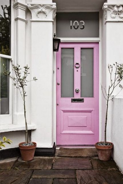 A touch of Pink | White houses, Door gate design, Desi