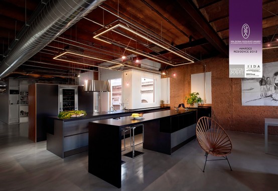 Trend Homes: Stylish Dark Kitchen Design With Industrial Touch