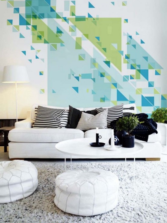 24 Stylish Geometric Wall Décor Ideas - DigsDi