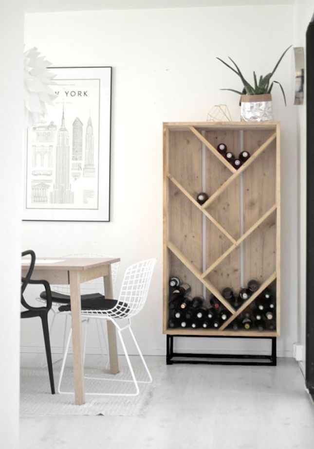 14 Chic DIY Wine Racks for Your Vino Collection | Bookcase diy .
