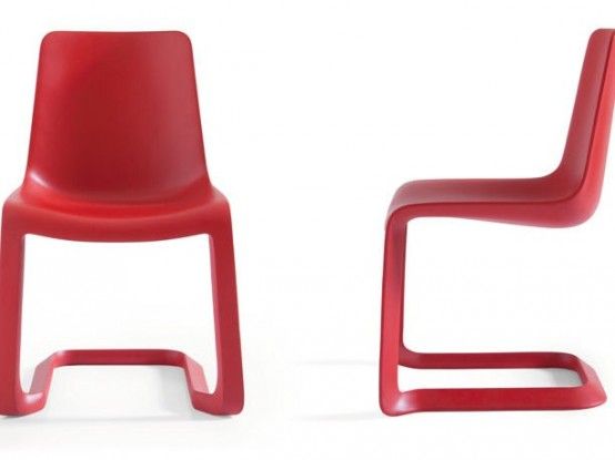 Stylish Red Chairs For Modern Dining Room Nastro by Pianca