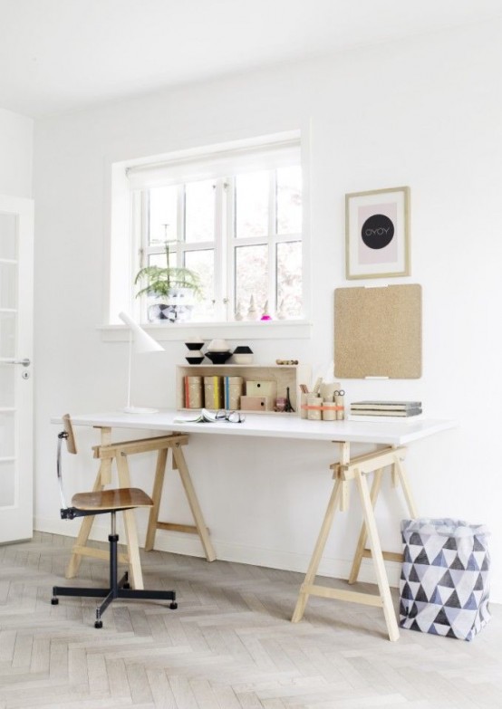 50 Stylish Scandinavian Home Office Designs - DigsDi