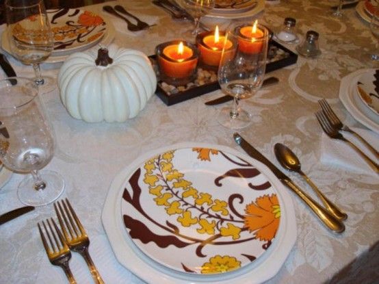 28 Thanksgiving table candle ideas | Thanksgiving table settings .