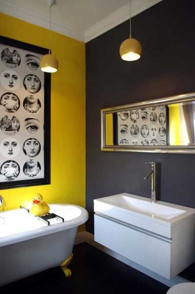 Sunny Yellow Bathroom Design Ideas