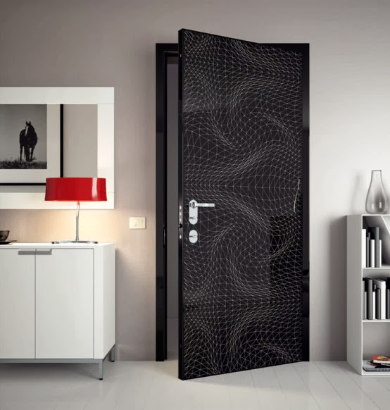 Interior Design: Super Modern Interior Doors With Cool Graphic and .