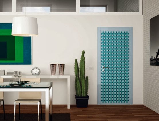 Interior Design: Super Modern Interior Doors With Cool Graphic and .