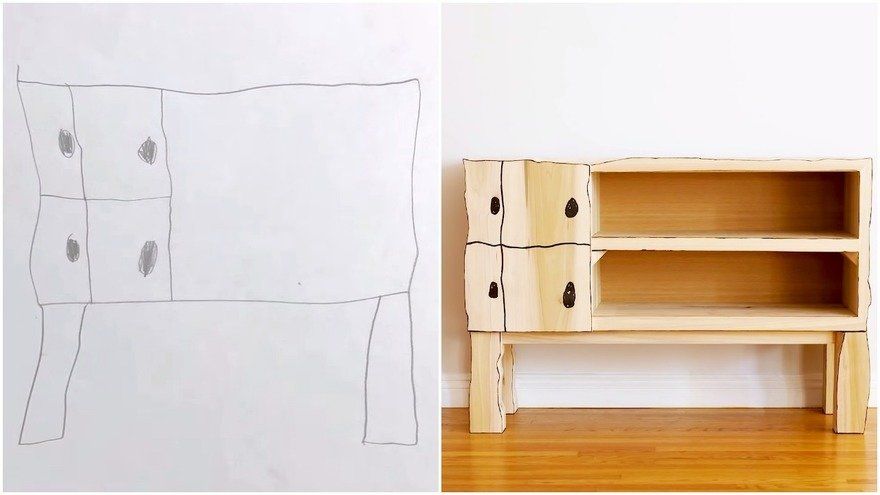 How Woodworker Chris Salomone Turned His Son's Drawing Into a .