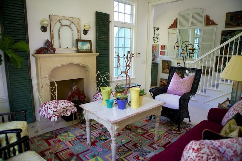 LOVE the shutters! Eclectic Living Room by Alison Kandler Interior .