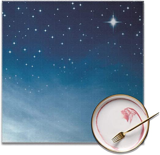 Amazon.com: Judascepeda Table Mat Night Ombre Inspired Sky with .