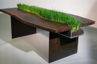 Table With A Planter Through Its Middle - DigsDi