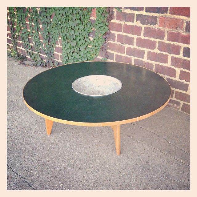green top with planter Rare George Nelson for #hermanmiller coffee .