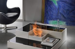 Tetris-Inspired Modern Bio Fireplace - DigsDi