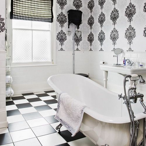 23 Traditional Black And White Bathrooms To Inspire | Schwarz .
