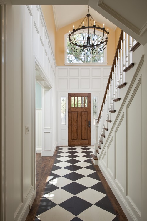 Black & White Patterned Floors - Addicted 2 Decorating