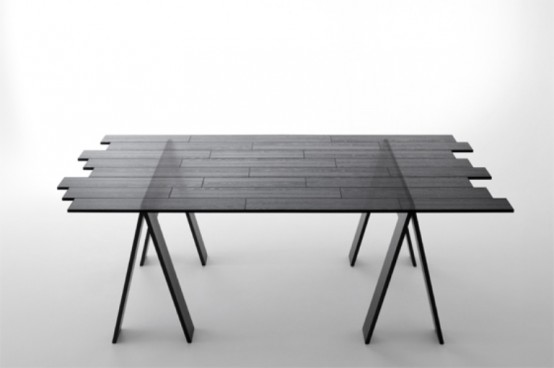 Transparent Wood Table Perfect For Modern Dining Areas