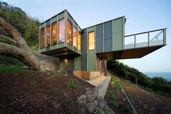 Tree Shaped House With Modern Interiors At The Seaside