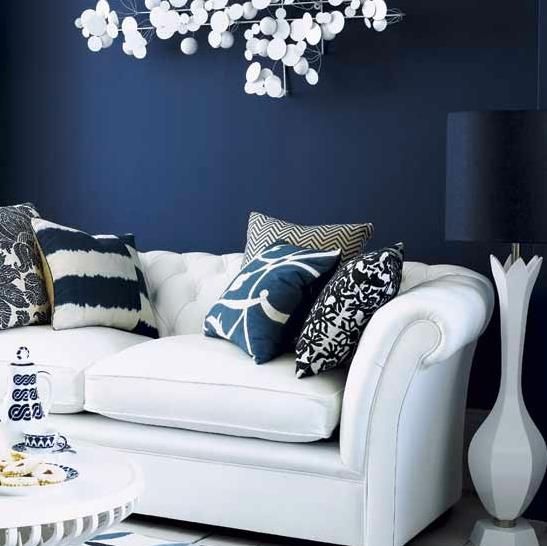 Trend Shake: 40 Indigo Home Décor Ideas | Blue and white living .