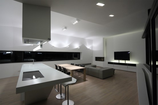 Truly Modern House Design With Cool Interior In Black And White .