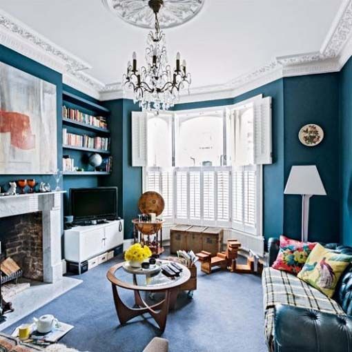 eclectic mix of new/old, modern/vintage. | Victorian living room .